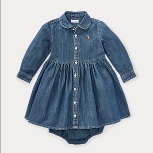 Baby Girl 3-6 months Polo RL Denim Shirt Dress